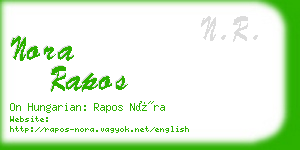 nora rapos business card